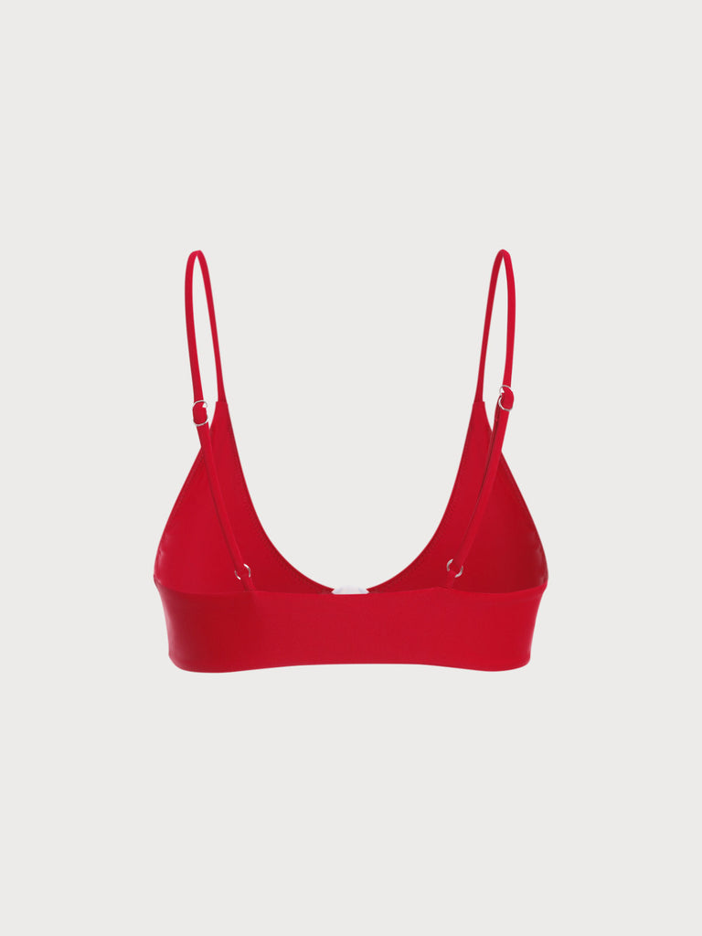 Red O-Ring Bikini Top Sustainable Bikinis - BERLOOK