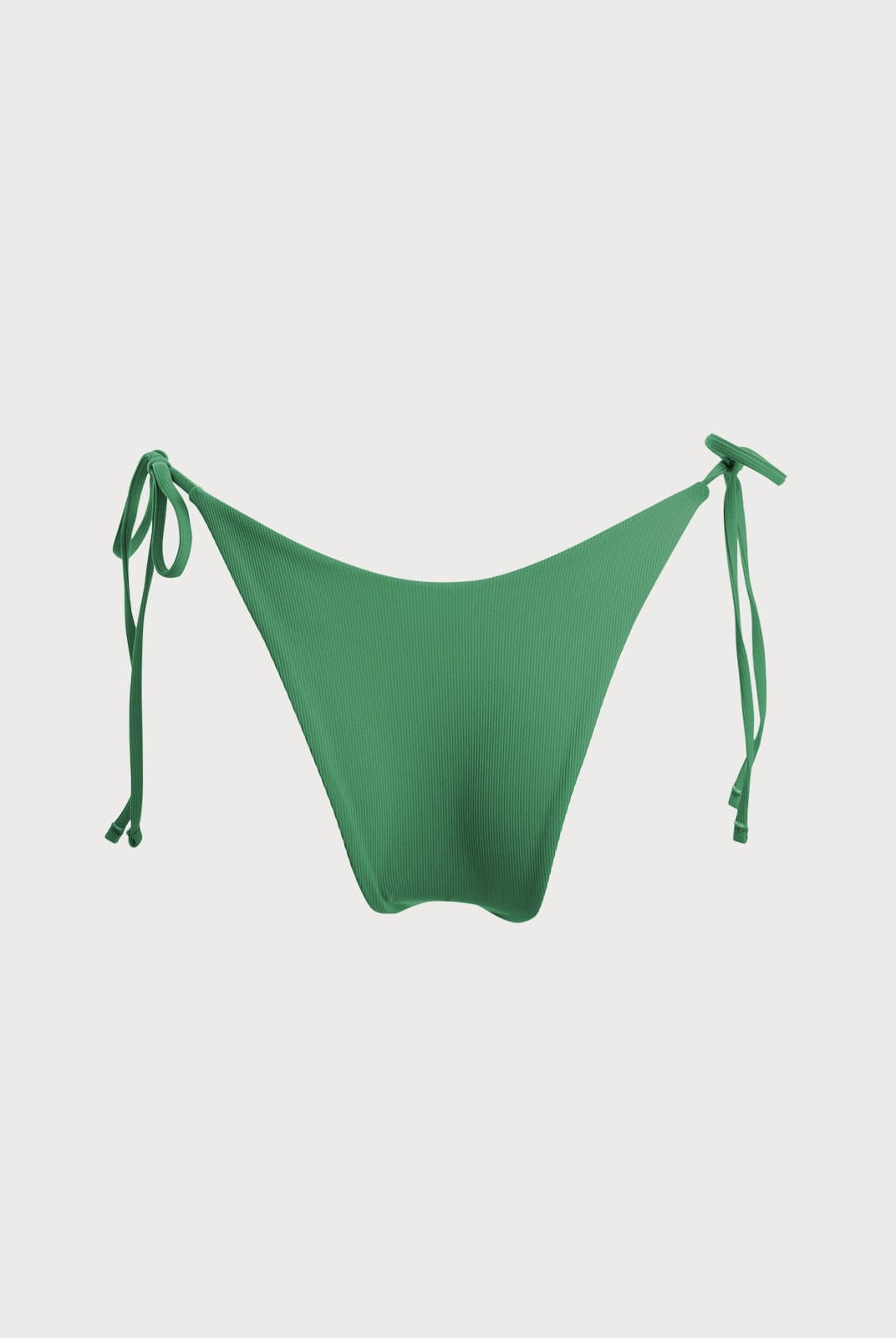 BERLOOK - Sustainable Bikini Bottoms _ Ribbed Tie Reversible Bikini Bottom-Green