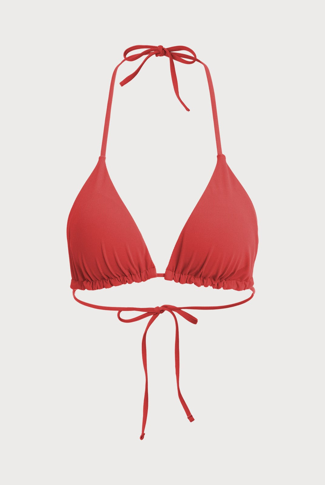 BERLOOK - Sustainable Bikini Tops _ Halter Reversible Bikini Top-Red