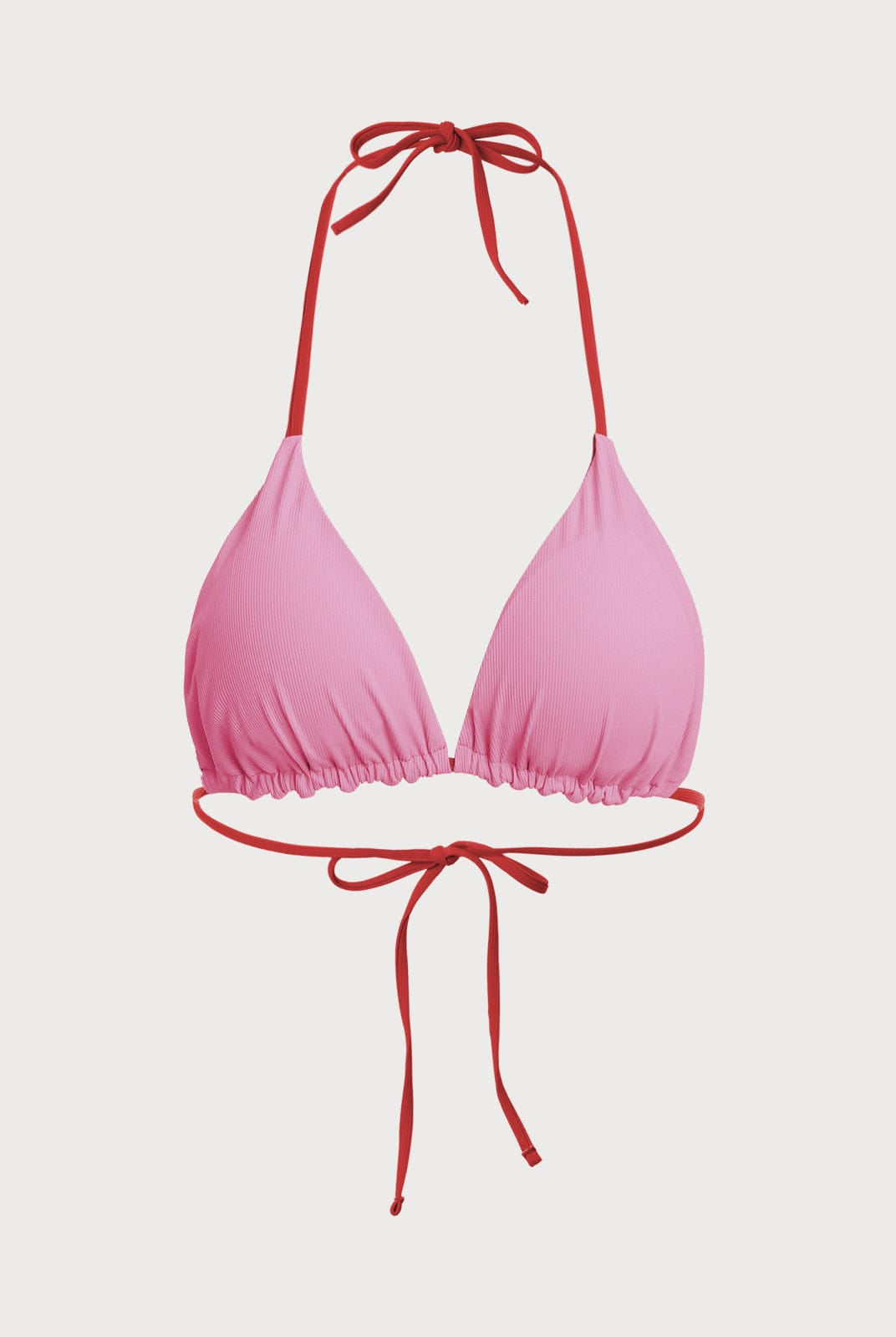 BERLOOK - Sustainable Bikini Tops _ Halter Reversible Bikini Top-Red