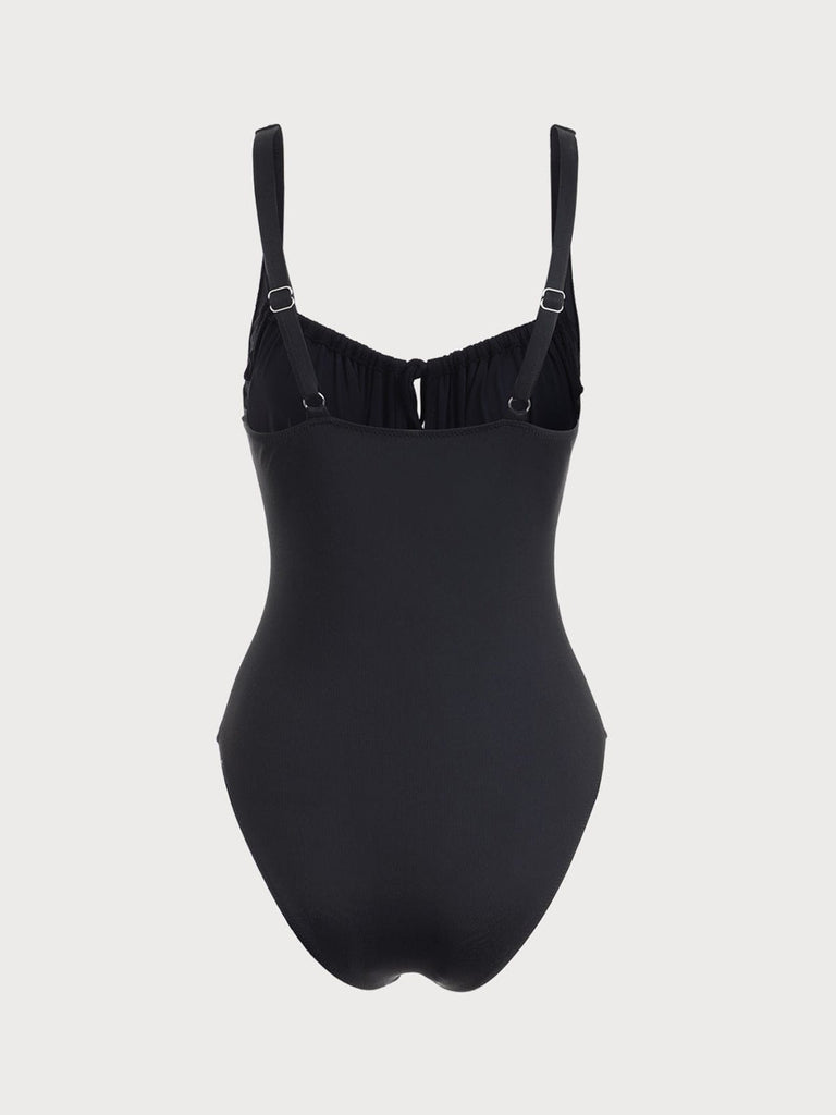 BERLOOK - Sustainable One-Pieces _ Cutout Tie One-Piece Swimsuit