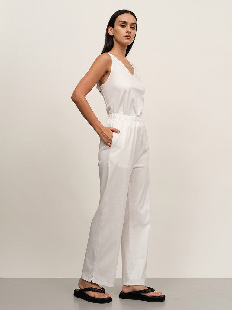 BERLOOK - Sustainable Pajama Sets _ Solid Side Split Supima Cotton Pajama Set