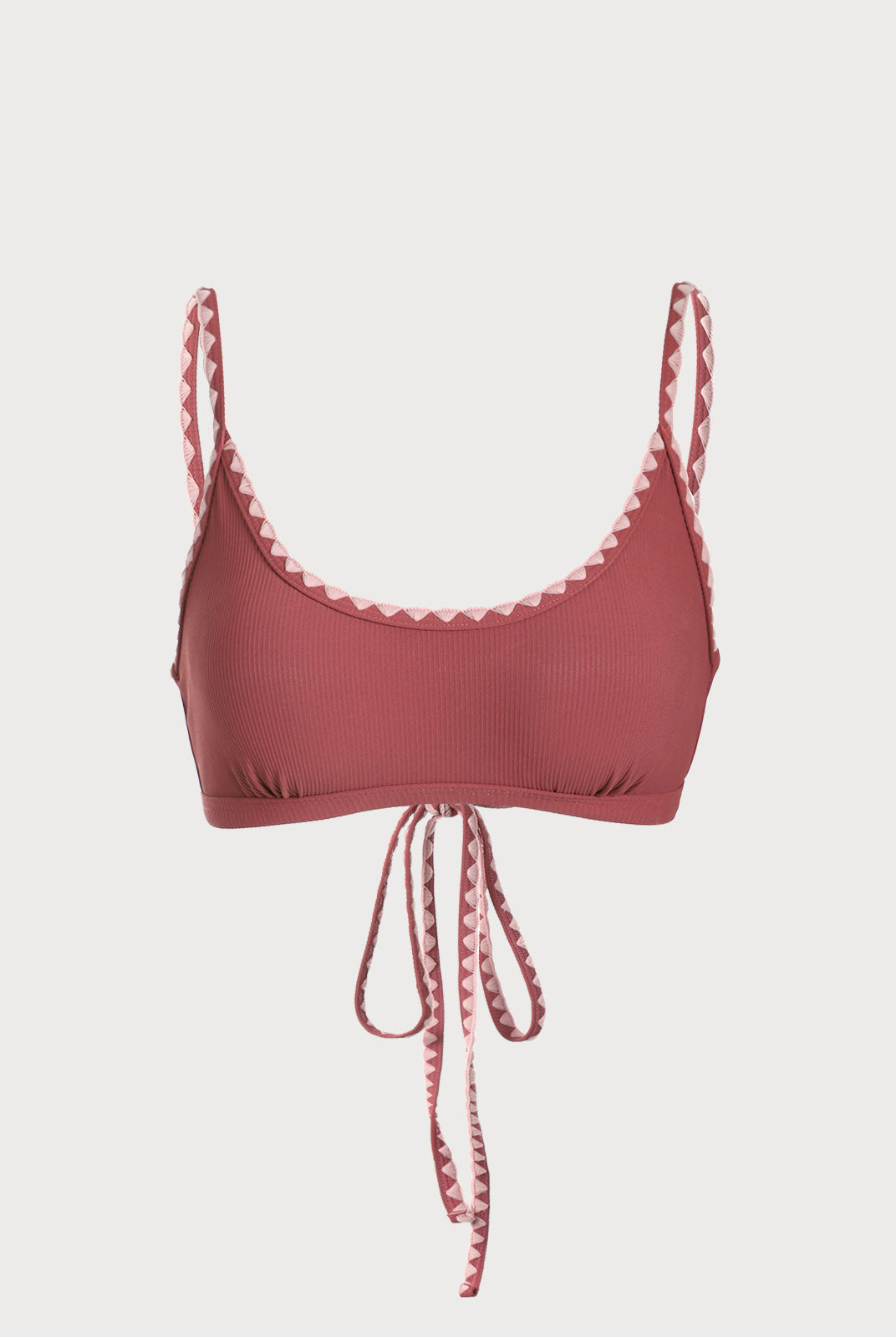 Tie Back Scoop Bikini Top Sustainable Bikinis - BERLOOK