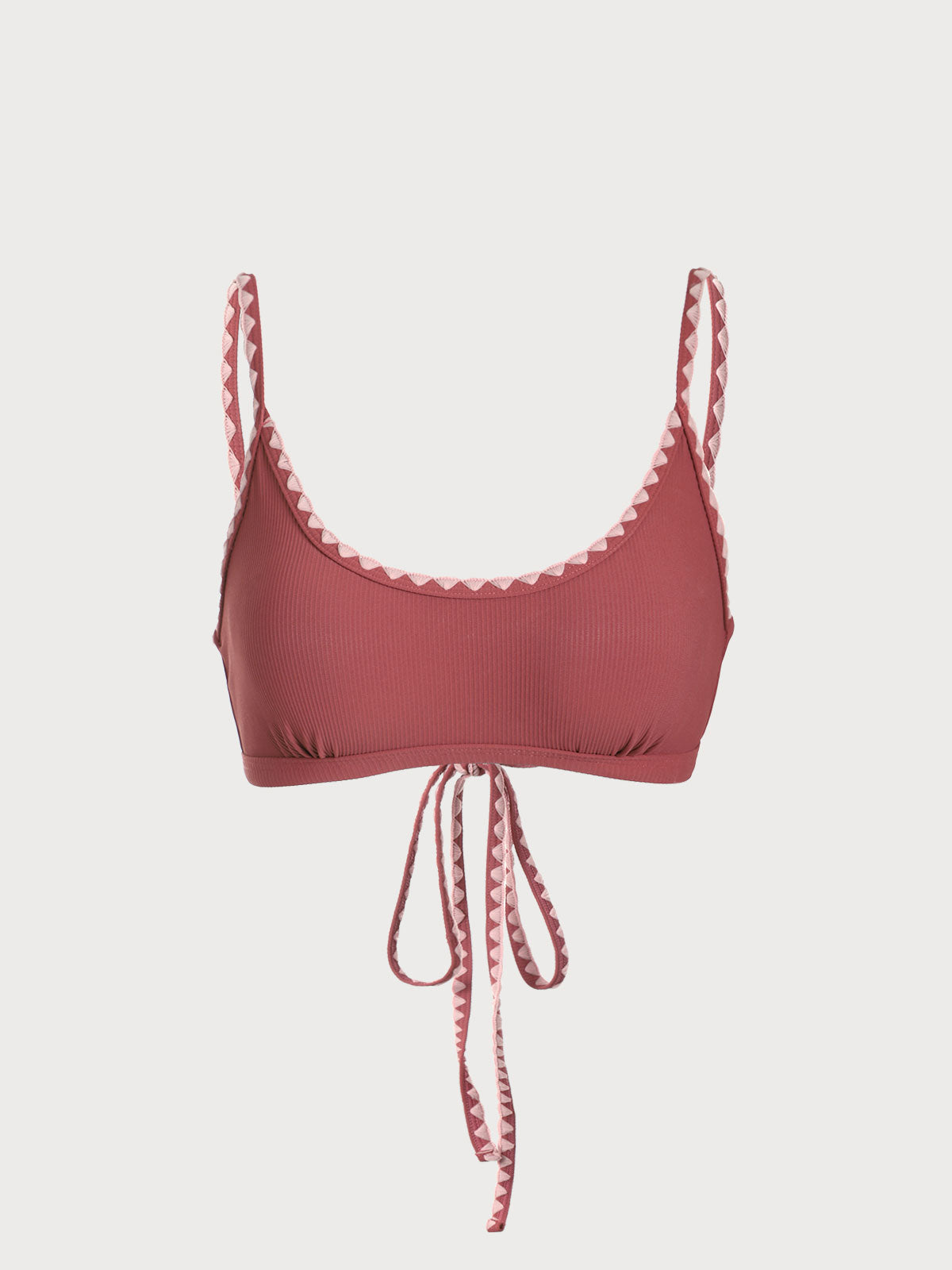 Tie Back Scoop Bikini Top Sustainable Bikinis - BERLOOK