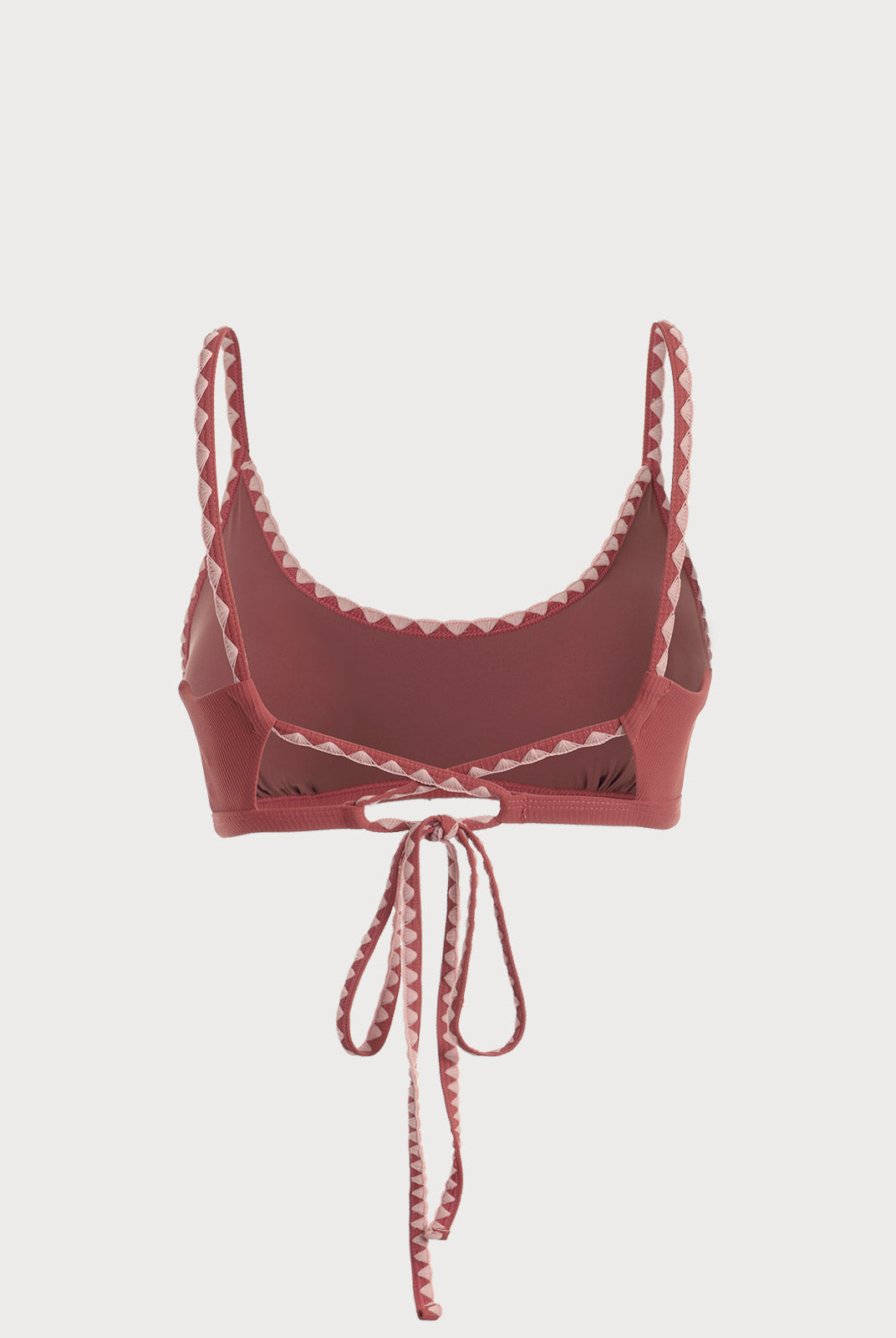 Tie Back Scoop Bikini Top Sustainable Bikinis - BERLOOK
