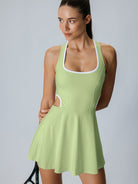 Light Green Cut-Out Dress - Yoga Dresses - BERLOOK
