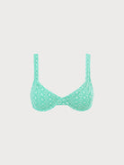Cyan Mesh Underwire Bikini Top - Bikini Tops - BERLOOK