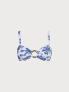 Ruched Cutout Floral Bikini Top - Bikini Tops - BERLOOK