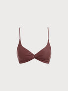Coffee Twist Backless Bikini Top - Bikini Tops - BERLOOK