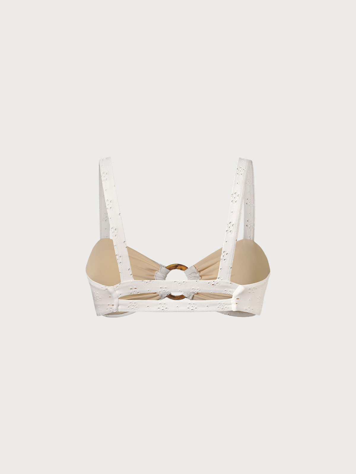 Ruched Floral Cutout Bikini Top - Bikini Tops - BERLOOK