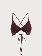 Coffee Twist Backless Bikini Top - Bikini Tops - BERLOOK