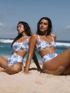 Ruched Cutout Floral Bikini Top - Bikini Tops - BERLOOK