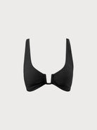 Black U-Ring Cross Back Bikini Top - Bikini Tops - BERLOOK