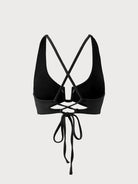 Black U-Ring Cross Back Bikini Top - Bikini Tops - BERLOOK