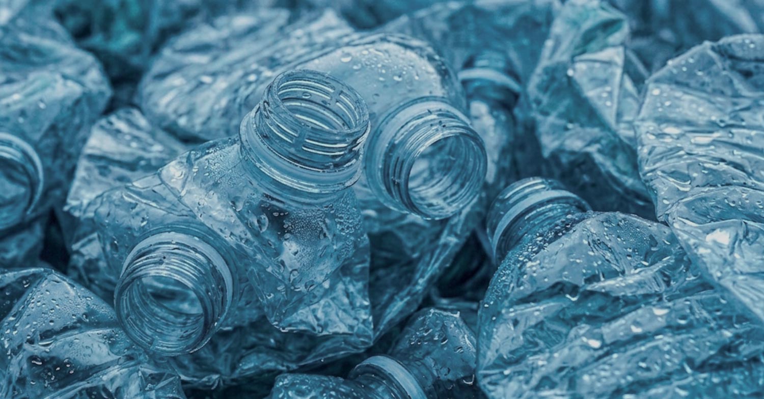 Recycled plastic bottles