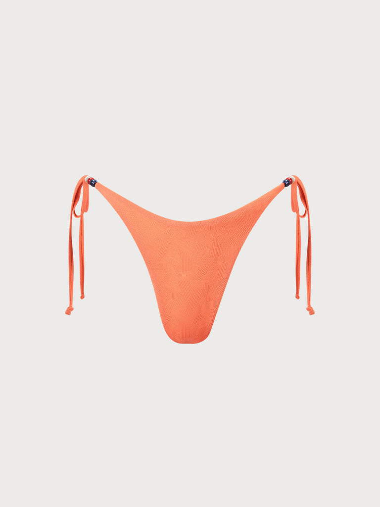 Beaded Side Tie Bikini Bottom Sustainable Bikinis - BERLOOK