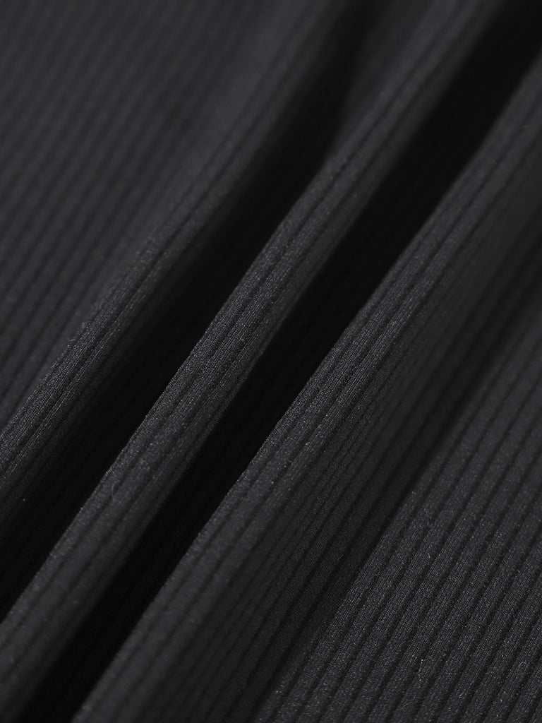 Black Criss-Cross Backless Sleeveless Bodysuit Sustainable Bodysuits - BERLOOK