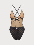 Black Floral Cutout One Piece Swimwear Sustainable One-Pieces - BERLOOK