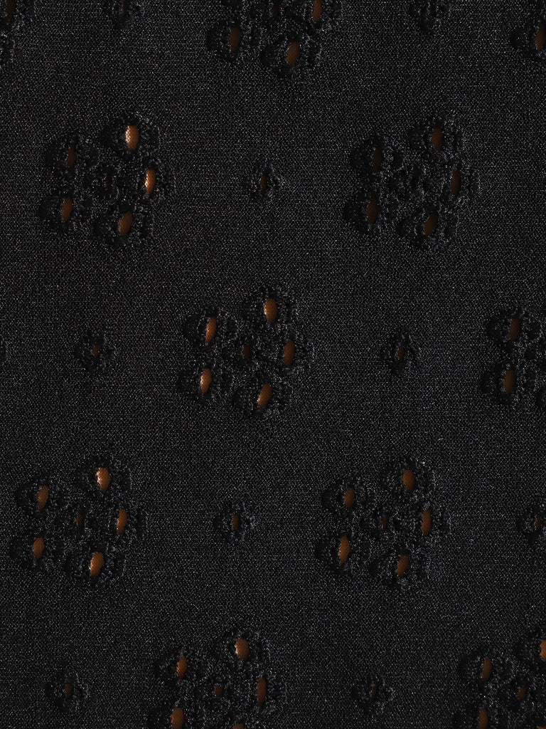 Black Floral Cutout Plus Size One-Piece Swimsuit Sustainable Plus Size One-Pieces - BERLOOK