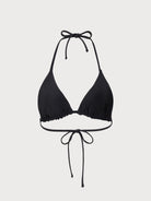 Black Reversible Floral Halter Bikini Top Sustainable Bikinis - BERLOOK