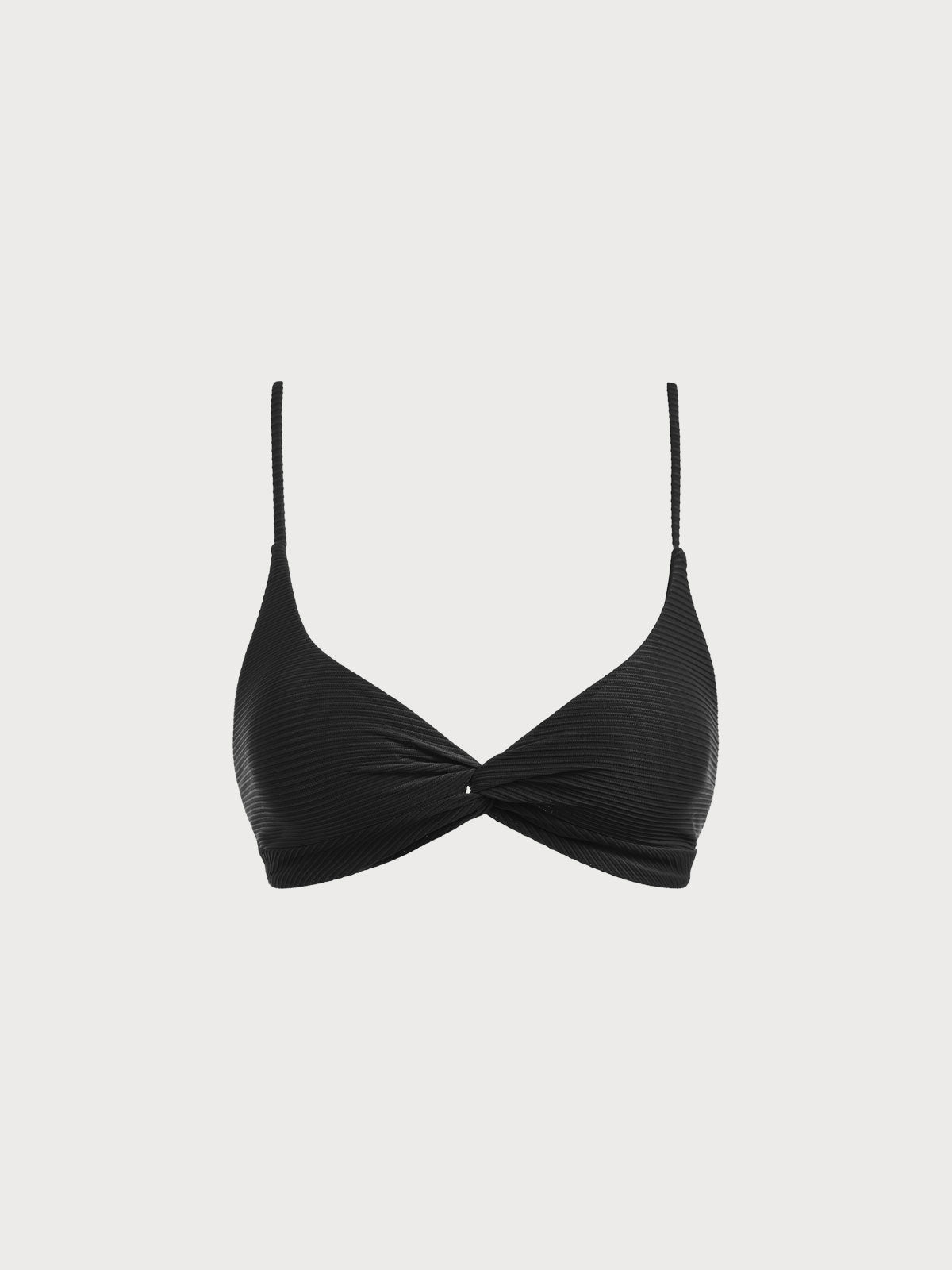 Twist-front bikini top black – Totême