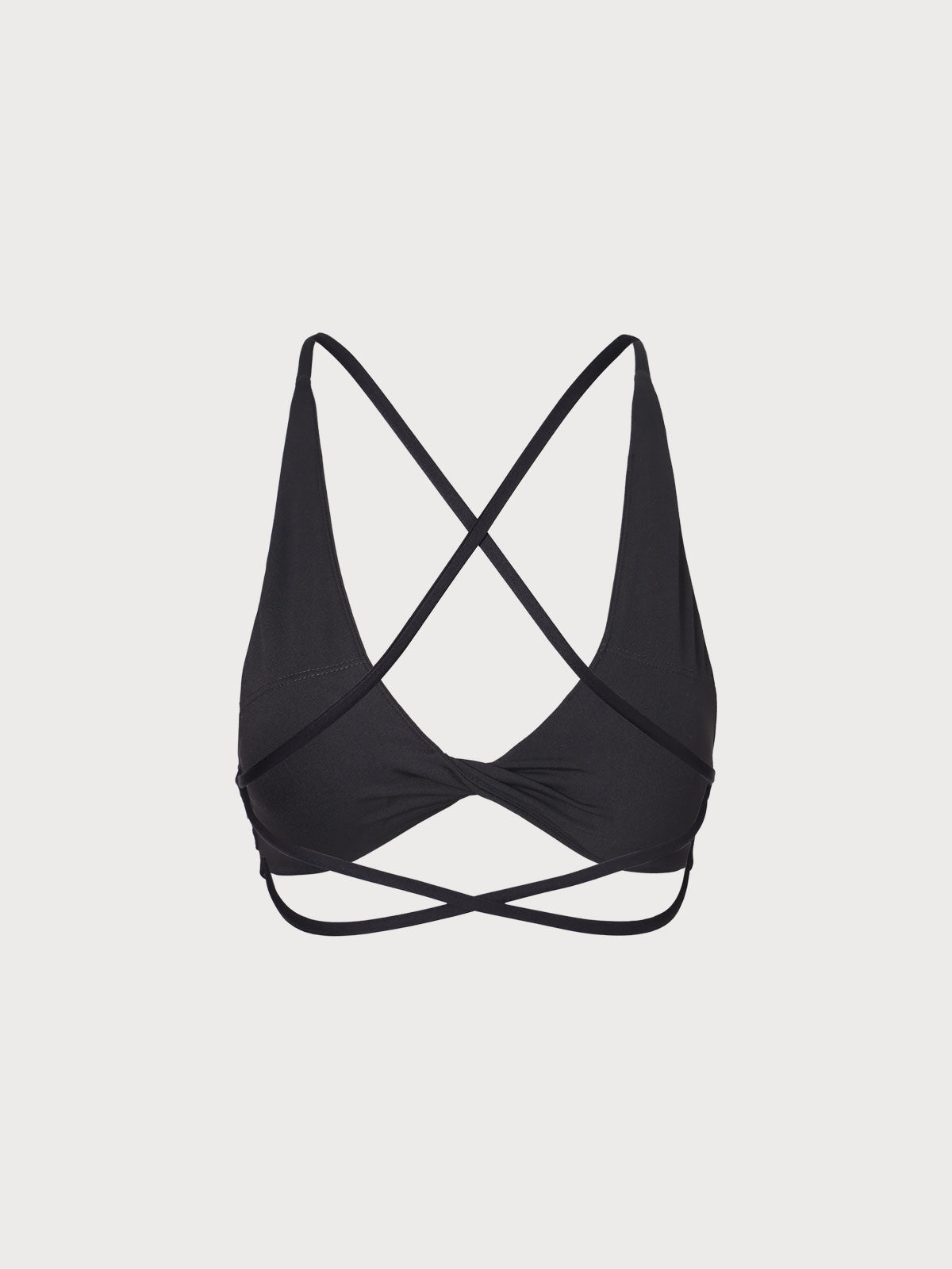 Black Twist Front Sports Bra & Reviews - Black - Sustainable Yoga Tops