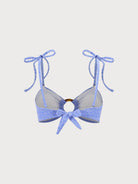 Blue Jacquard O-Ring Bikini Top Sustainable Bikinis - BERLOOK