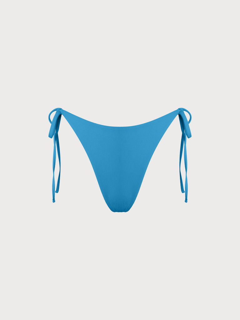 Blue Reversible Tie Bikini Bottom Blue Sustainable Bikinis - BERLOOK