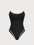 CWomen's Knitted Nylon One-Piece Swimsuit Black Sustainable One-Pieces - BERLOOK
