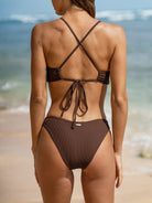 Coffee Ribbed Bikini Bottom Sustainable Bikinis - BERLOOK
