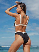 Contrast Trim Triangle Bikini Top Sustainable Bikinis - BERLOOK