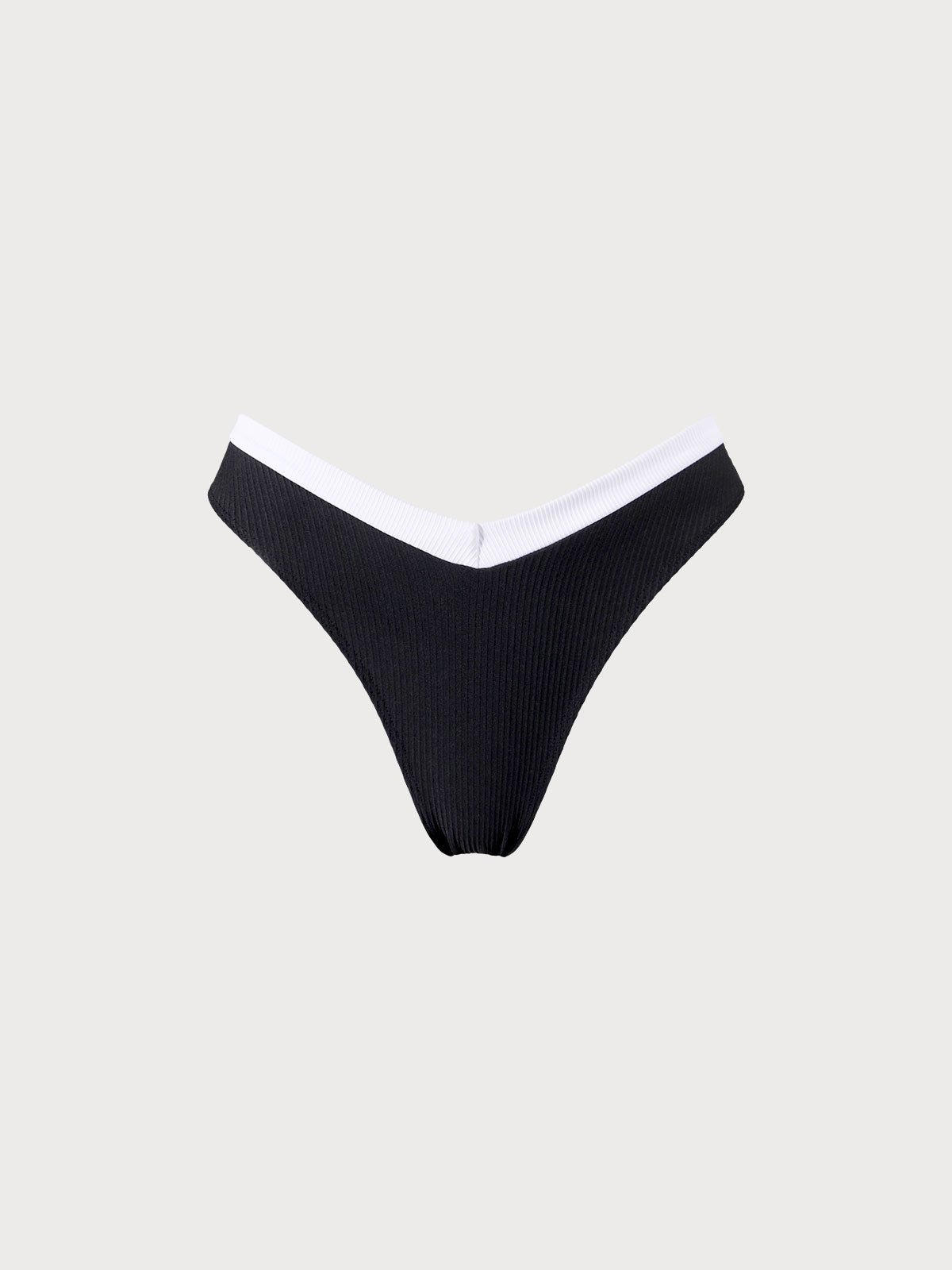 Contrast Trim V-Cut Bikini Bottom Sustainable Bikinis - BERLOOK