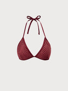Crochet Halter Triangle Bikini Top Sustainable Bikinis - BERLOOK
