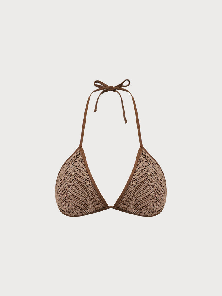 Crochet Halter Triangle Bikini Top Sustainable Bikinis - BERLOOK