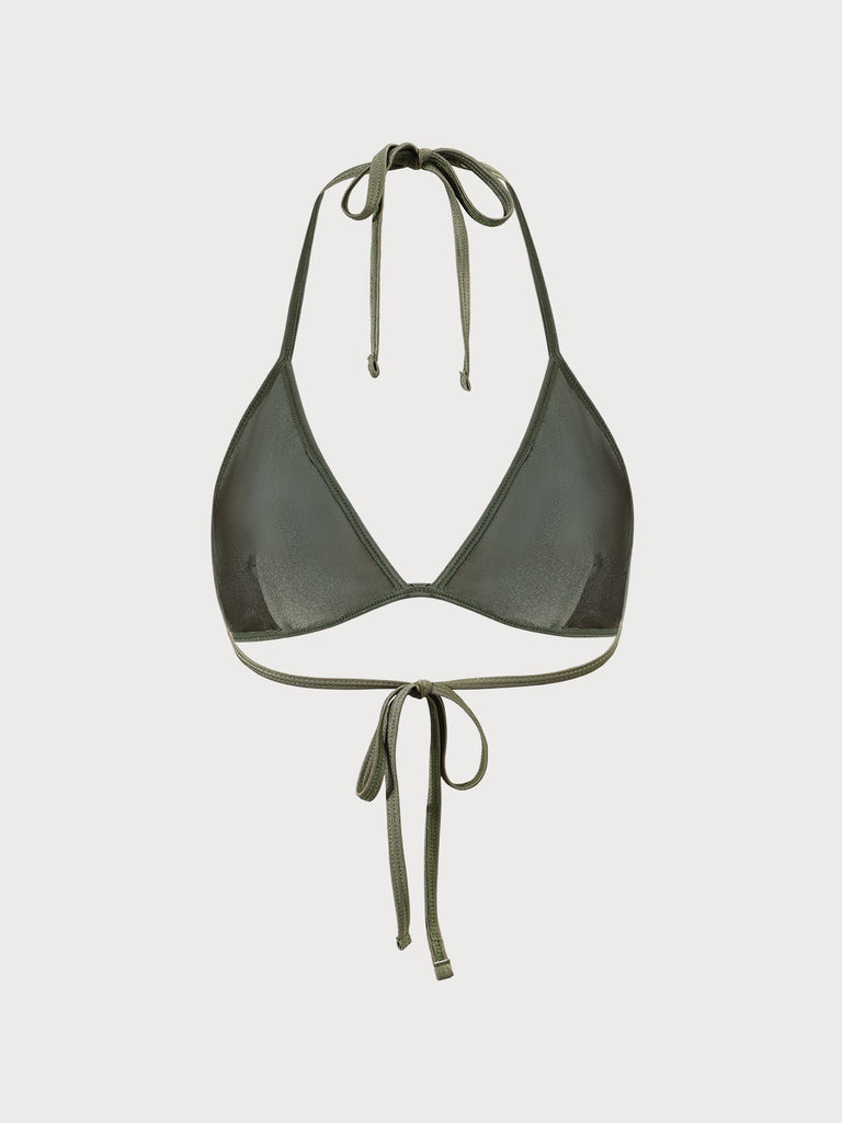 Crochet Halter Triangle Bikini Top Sustainable Bikinis - BERLOOK