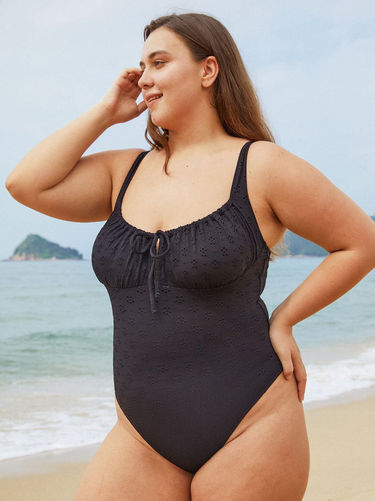 Floral Cutout One-Piece Swimsuit Sustainable One-Pieces - BERLOOK