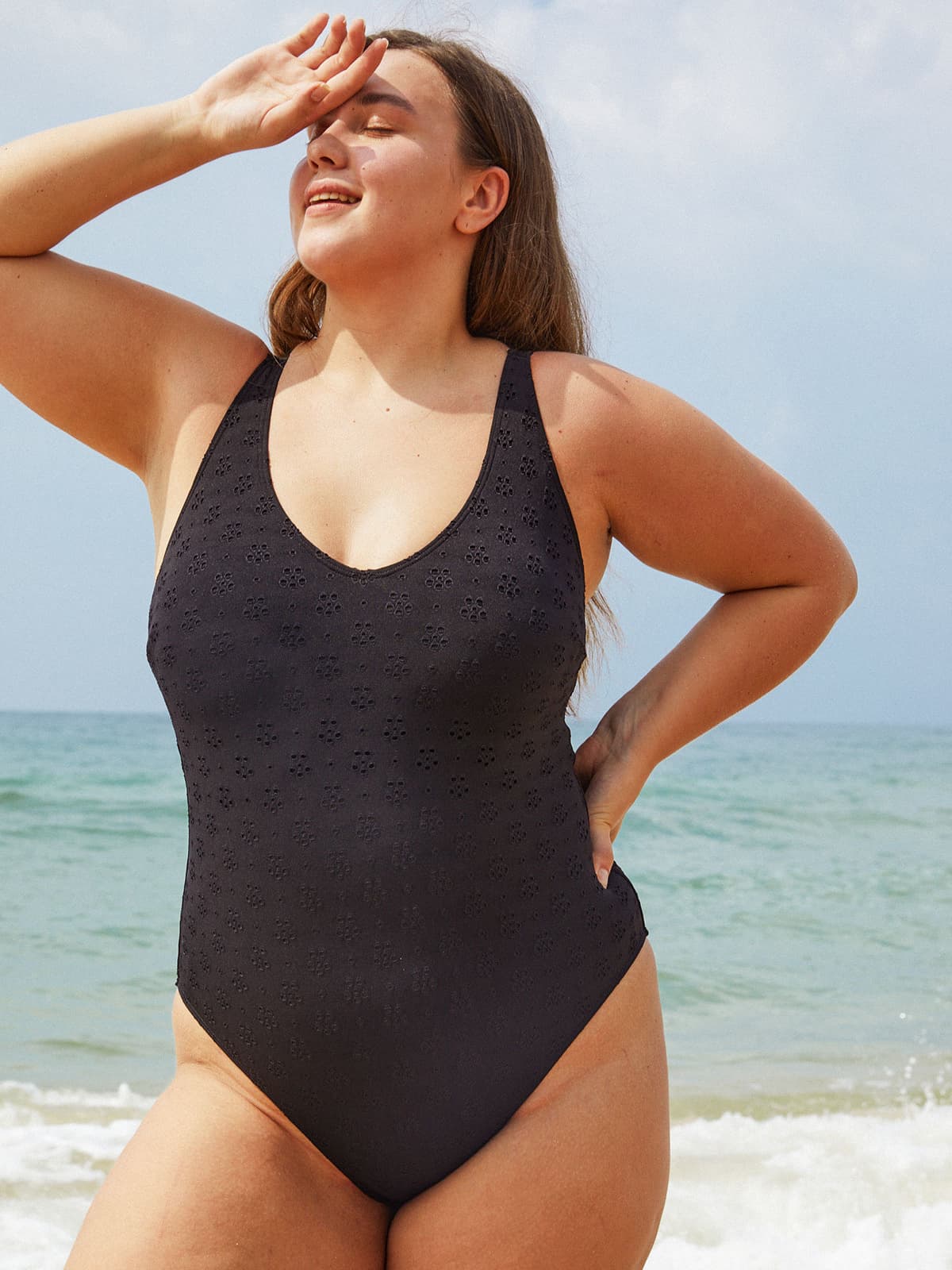 White Hollow Out Underwire One Piece Swimsuit  One piece swimsuit, Plus  size white swimsuit, One piece
