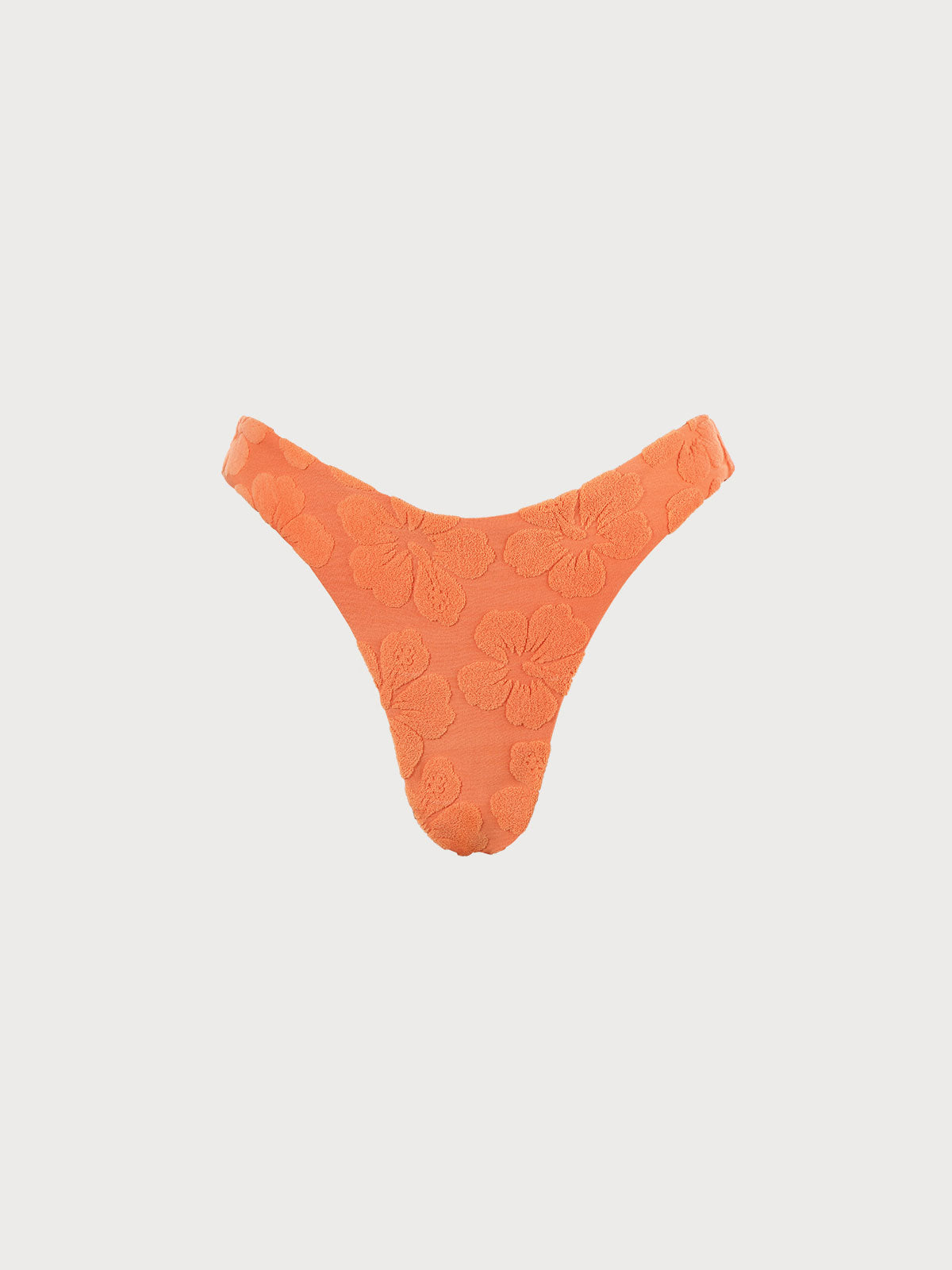 Floral Jacquard High Cut Bikini Bottom & Reviews - Orange - Sustainable  Bikinis