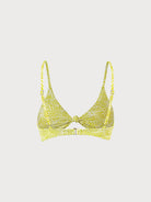 Floral Jacquard Knot Bikini Top Sustainable Bikinis - BERLOOK