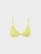 Floral Jacquard Knot Bikini Top Sustainable Bikinis - BERLOOK