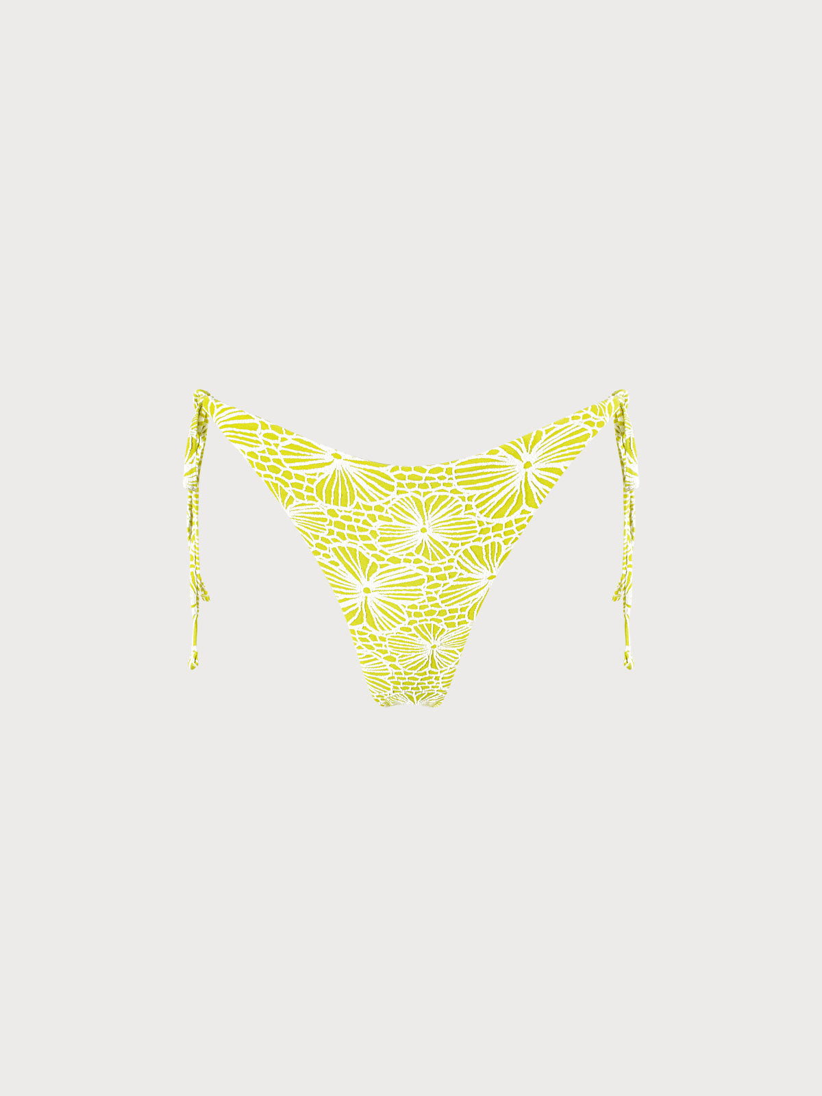 Floral Jacquard Tie Bikini Bottom Sustainable Bikinis - BERLOOK