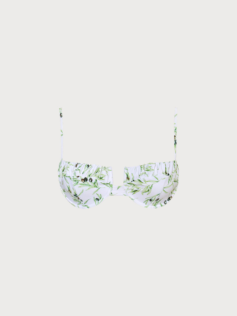 Floral Ruched Underwire Bikini Top Sustainable Bikinis - BERLOOK