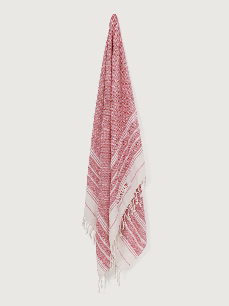 Geometric Pattern Fringe Beach Towel Sustainable Beach Accessories - BERLOOK