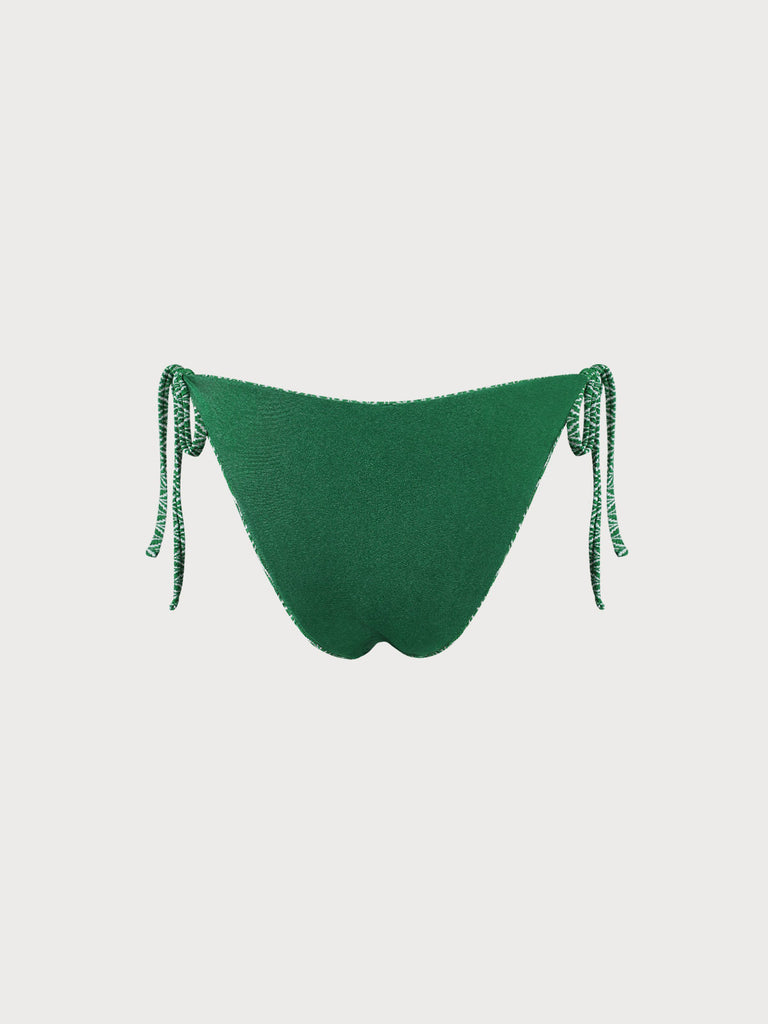 Geometric Textured Tie Bikini Bottom Sustainable Bikinis - BERLOOK