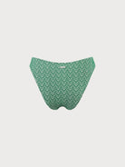Green Geometric Textured Bikini Bottom Sustainable Bikinis - BERLOOK