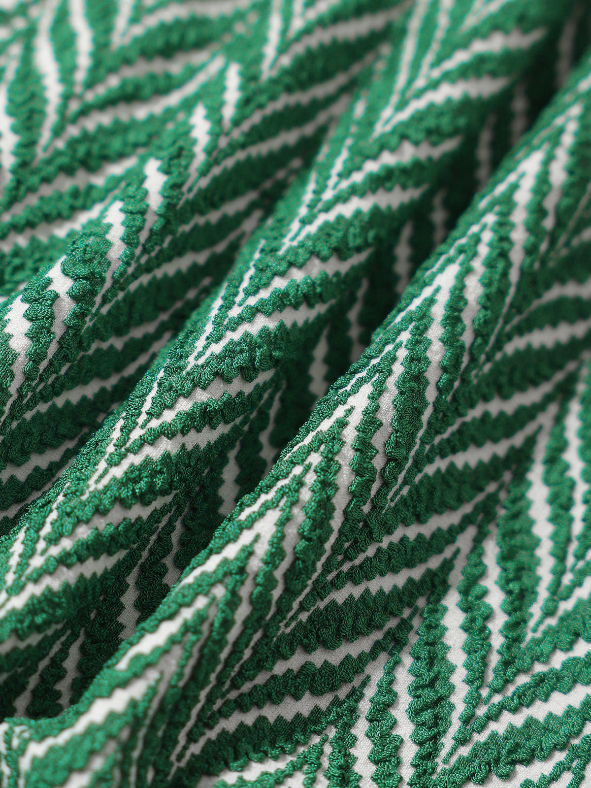 Green Geometric Textured Cut Out Bikini Top Sustainable Bikinis - BERLOOK