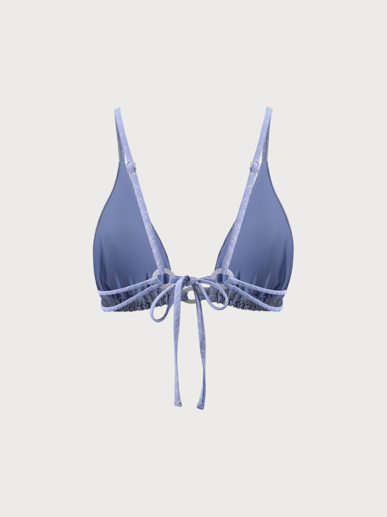 Herringbone-Pattern Triangle Bikini Top Sustainable Bikinis - BERLOOK
