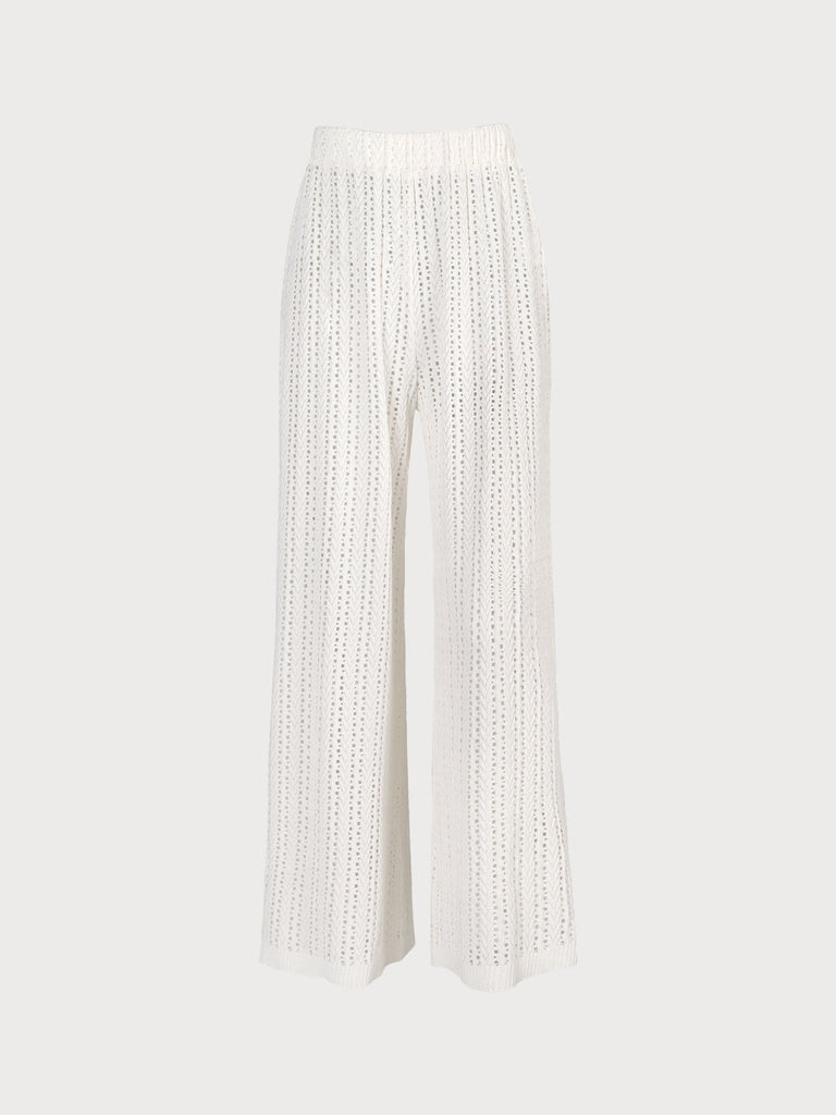 Hollow Out Side Split Pants Beige Sustainable Cover-ups - BERLOOK