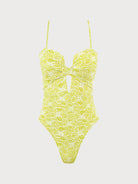 Jacquard Criss-Cross One-Piece Swimsuit Sustainable One-Pieces - BERLOOK