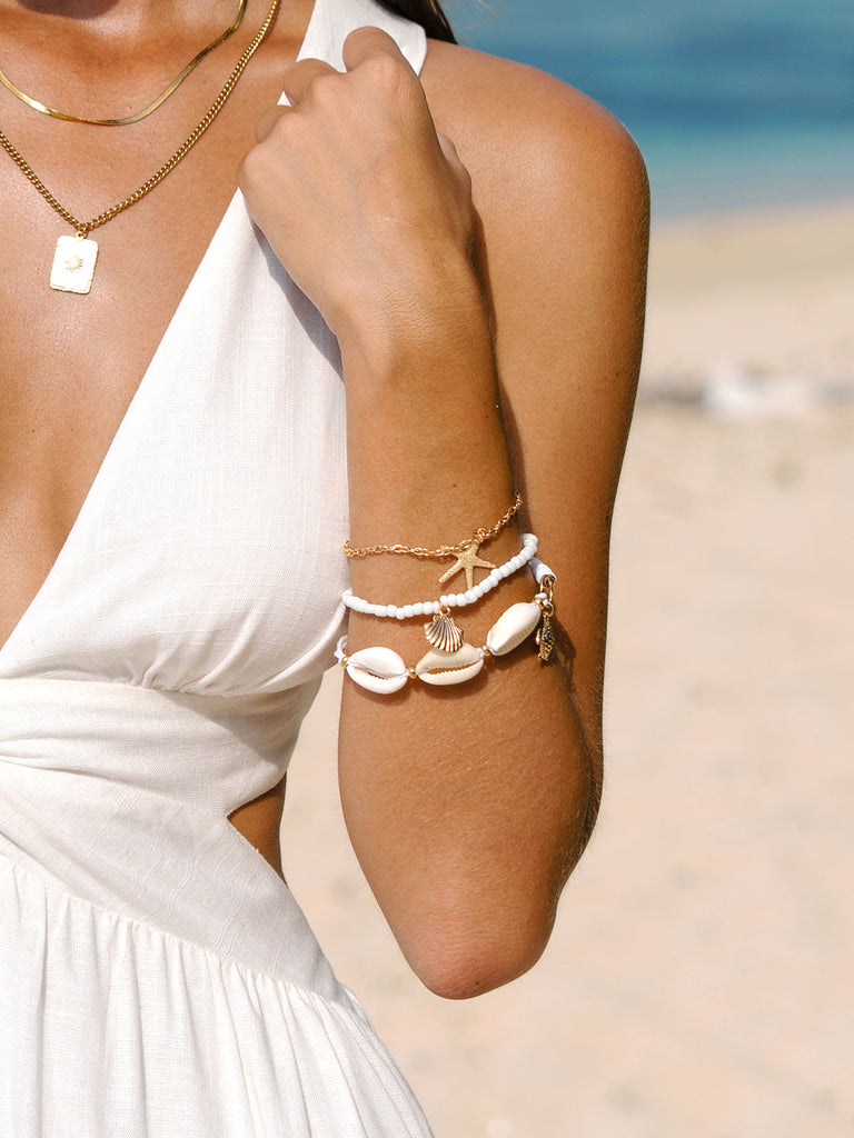 Ladies Alloy Shell Anklet Sustainable Beach Accessories - BERLOOK
